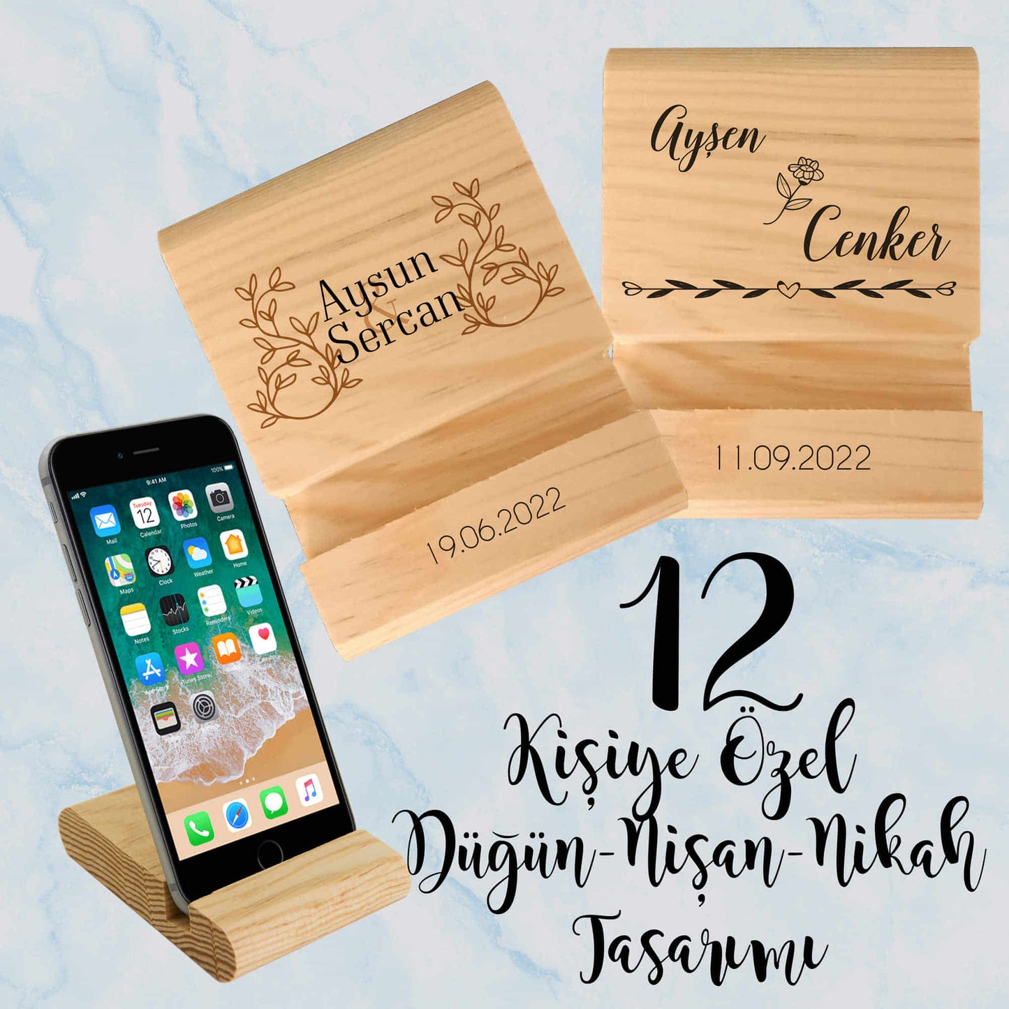 WH12 Model Düğün Nişan Hediyelik Telefon Stantı