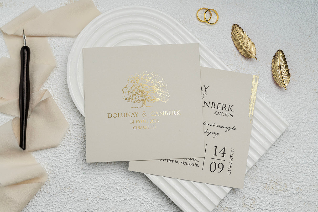 Varaklı Düğün Davetiyesi Ekonom-9256