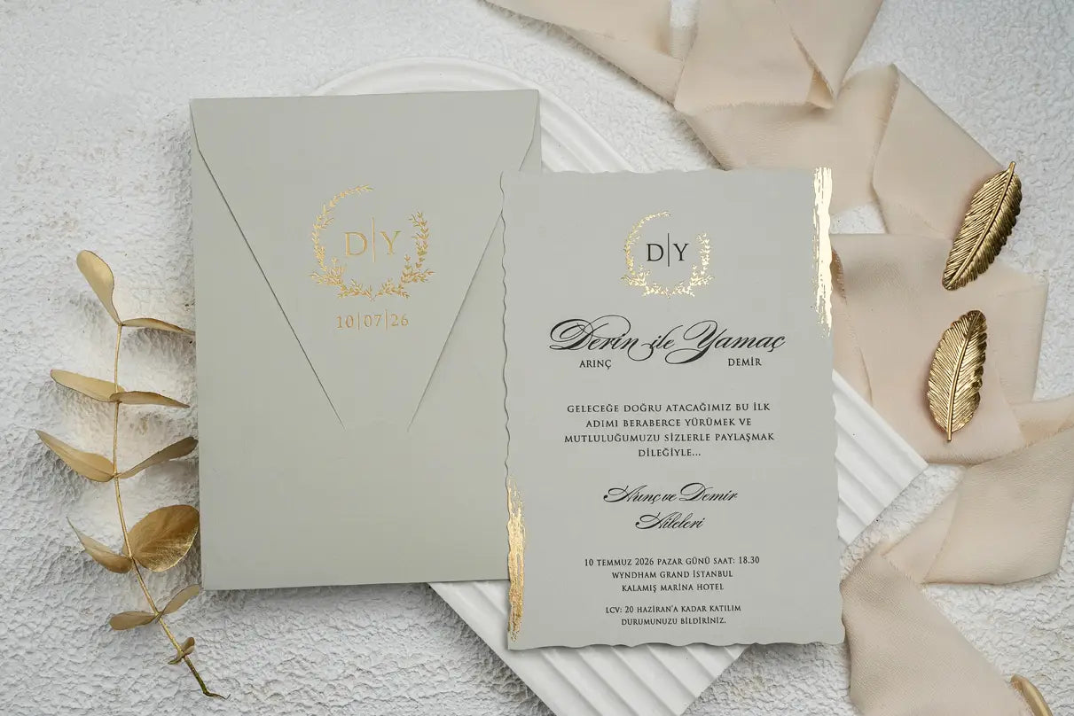 Varaklı Düğün Davetiyesi Ekonom-9263