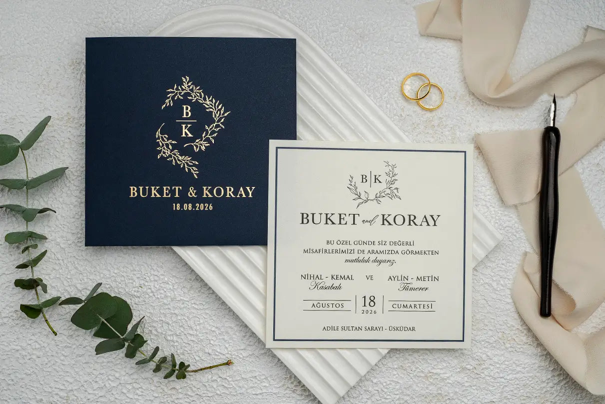 Varaklı Düğün Davetiyesi Ekonom-9287