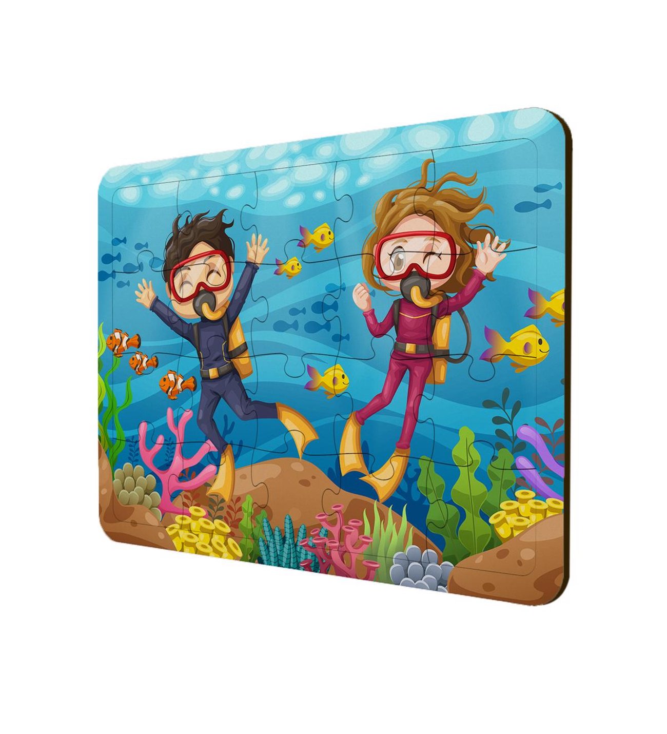 Çocuklar için Ahşap Puzzle 3'lü Set Maceracı Çocuklar Serisi