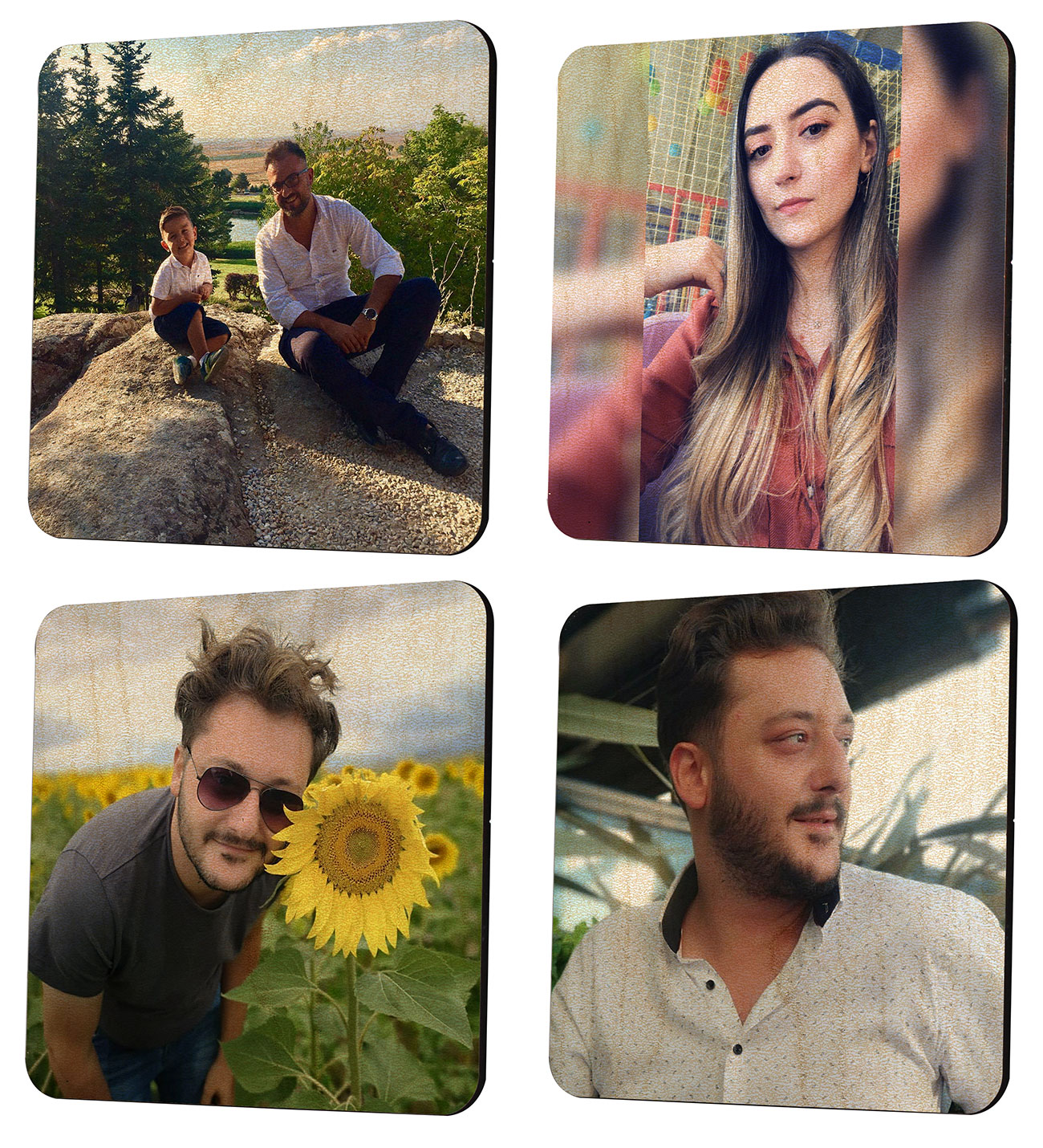 Fotoğraf Baskılı Bardak Altlığı 4lü